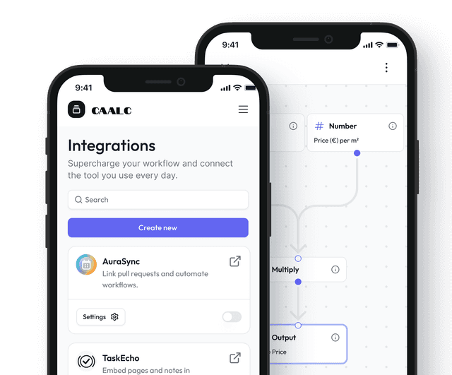 Mobile app interface
