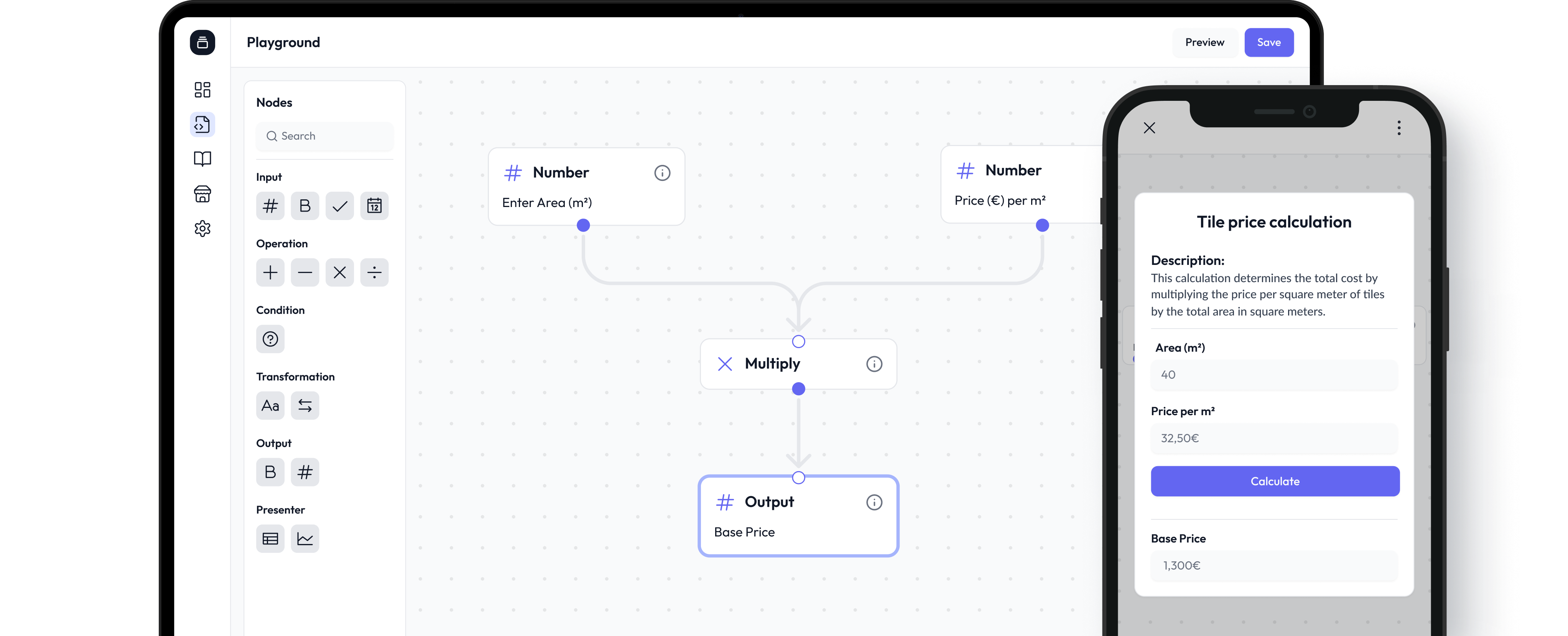 Visual workflow interface